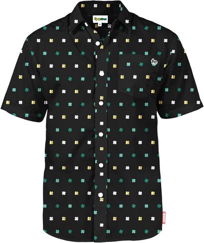 Tipsy Elves Button Down Shirts for Men - Valentine’s Day, Mardi Gras and St Patrick’s Day Men’s Button Ups in Saudi Arabia