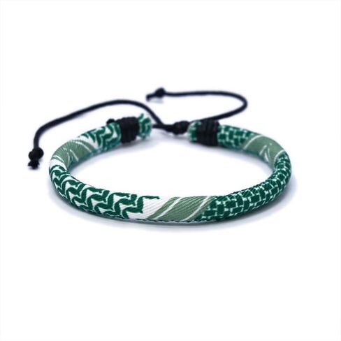 DATOA Keffiyeh Bracelet Handmade Adjustable Woven Fabric Bracelets Ethnic Style Wrist Wrap Bracelet Protection and Lucky String Bracelet in Kuwait