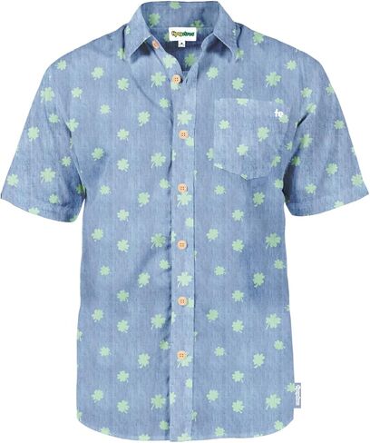 Tipsy Elves Button Down Shirts for Men - Valentine’s Day, Mardi Gras and St Patrick’s Day Men’s Button Ups in Kuwait