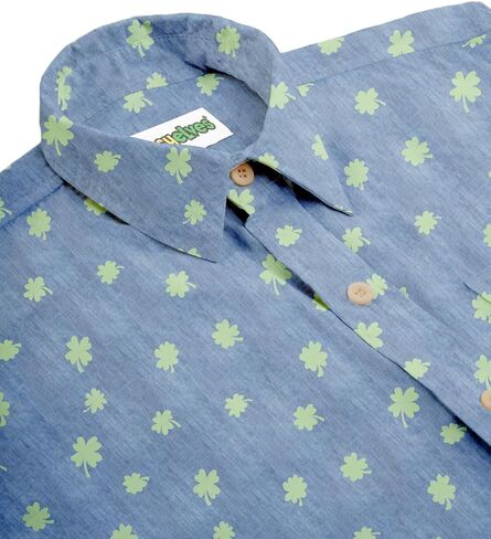 Tipsy Elves Button Down Shirts for Men - Valentine’s Day, Mardi Gras and St Patrick’s Day Men’s Button Ups in Kuwait