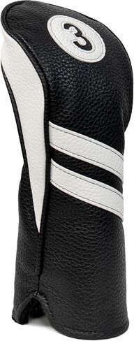 ProActive Sports | Vintage Golf Club Head Covers | for Drivers, Fairway Woods, and Hybrids | Classy Headcovers That Fit Most Clubs | Classic Leather Look | 3-Wood Headcover | Black in Saudi Arabia