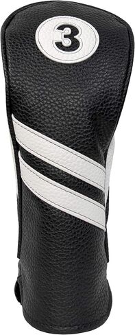 ProActive Sports | Vintage Golf Club Head Covers | for Drivers, Fairway Woods, and Hybrids | Classy Headcovers That Fit Most Clubs | Classic Leather Look | 3-Wood Headcover | Black in Saudi Arabia