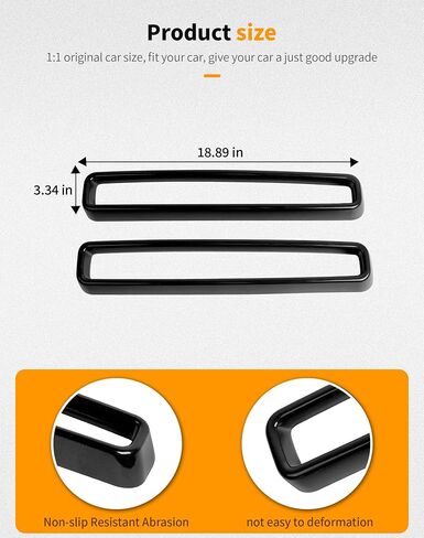 Hoolcar Front Grille Radiator Grille Insert Cover Grillwork Trim Compatible with Dodge Challenger 2015-2024, Exterior Accessories, Black, 2pcs in Kuwait