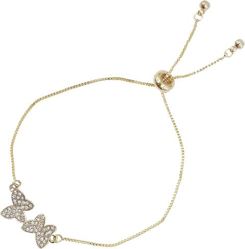 NTLX Butterfly Bracelet – Crystal Butterfly Bracelets for Women – Adjustable Size Bracelets – Genuine Rhinestone Crystals - Gift Box Included in Saudi Arabia
