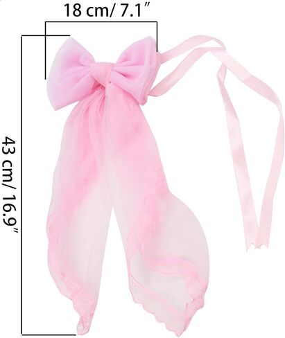 2 Pcs Bow Curtain Tiebacks Lace Bowknot Curtain Holdbacks Curtain Tie Straps for Home Office Decorative(Pink) in Kuwait