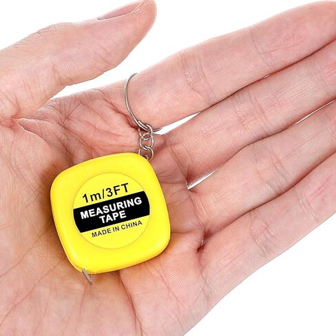 12 Pieces Tape Measure Keychains, 1.5 Inch Functional Mini Tape Measures with Stable Slide Lock Construction Party Favors Tape Measure for Birthday Party Favors Gift Bag Fillers Prize 1 m/ 3 ft in Kuwait