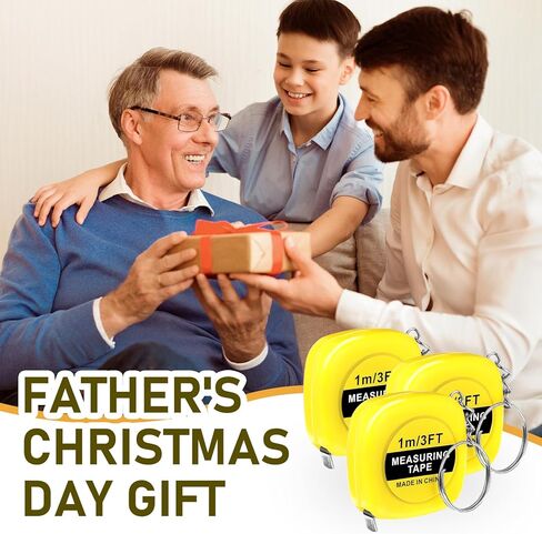 12 Pieces Tape Measure Keychains, 1.5 Inch Functional Mini Tape Measures with Stable Slide Lock Construction Party Favors Tape Measure for Birthday Party Favors Gift Bag Fillers Prize 1 m/ 3 ft in Kuwait