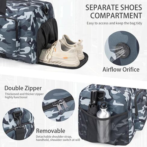 Travel Duffel Bags 40L,Gym Bag, Travel Bag, Duffle Bag for Men, Foldable Overnight Weekender Bags for Women & Men with Adjustable Shoulder Strap in Saudi Arabia