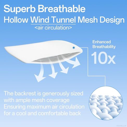 Seat Cushion and Back Support Pillow for Tesla Model Y 3 S X Hollow-Out Breathable Mesh Seat Pad and Back Strong Support Hip Waist Lumbar Pain Relief for Driving Car Office Home Use, White in Saudi Arabia