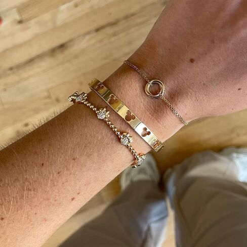 Disney Pavé Gold-Plated Brass Cuff Bracelet in Saudi Arabia