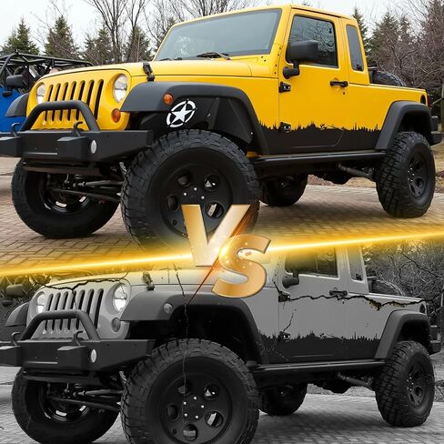 بطانات الرفارف الأمامية الداخلية متوافقة مع 2007-2018 Jeep Wrangler JK & JKU Unlimited Sport Sahara Rubicon، واقيات الطين الفولاذية ذات الطراز المثبت بمسامير وغطاء جيد لعجلات المصدات (2/4 أبواب) in Kuwait
