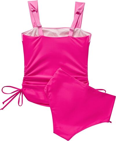 RXRXCOCO Women Tankini Bathing Suits Tummy Control Ruched Swimsuits Colorblock Drawstring Swimwear in Kuwait