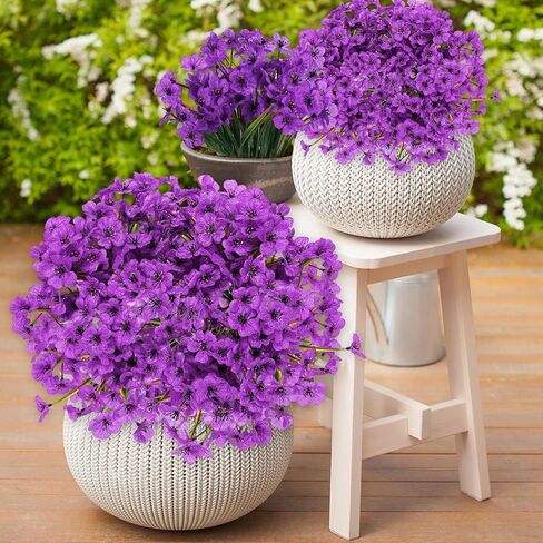Multicolor Daisy12 Bundles Outdoor Artificial Flowers with 6pcs Buttefly UV Resistant Artificial Flowers for Garden, Planters, and Outdoor Décor No Fade Fake Flowers in Saudi Arabia