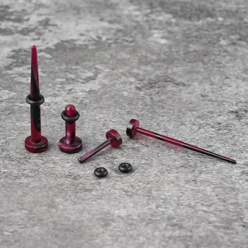 Acrylic Stretching Small Size Kit Plugs Expander Tapers Flat Top Body Piercing Colorful Set in Saudi Arabia