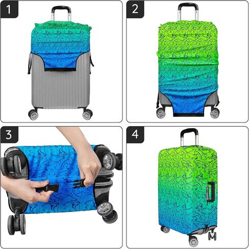 Luggage Covers for Suitcase Elastic Suitcase Covers Luggage Protector Anti-scratch Fits 26-29 Inch Sunset Coconut Tree in Kuwait