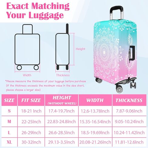 Luggage Covers for Suitcase Elastic Suitcase Covers Luggage Protector Anti-scratch Fits 26-29 Inch Sunset Coconut Tree in Kuwait
