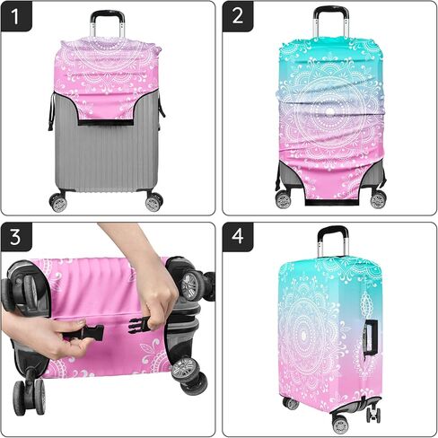 Luggage Covers for Suitcase Elastic Suitcase Covers Luggage Protector Anti-scratch Fits 26-29 Inch Sunset Coconut Tree in Kuwait