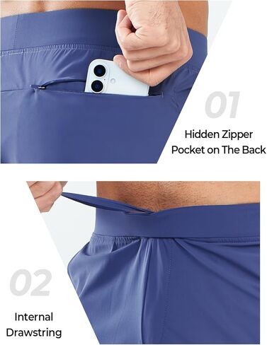 NORTHYARD Men’s Athletic Running Shorts 5" Workout Lightweight Quick Dry Sports Gym Shorts for Men with Zipper Pocket in Kuwait