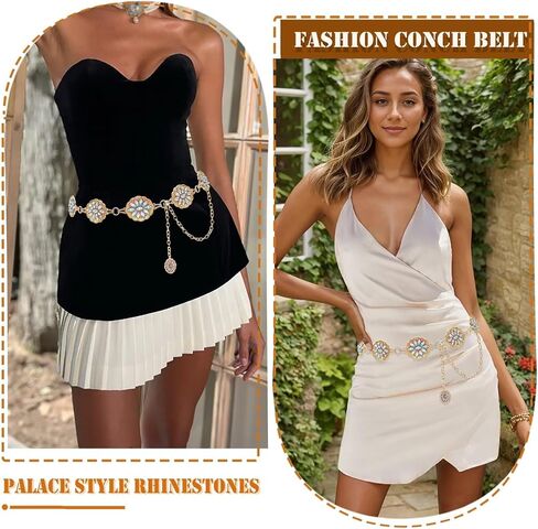 Bling Rhinestone Concho Belt Gold Metal Western Pink Crystal Chain Belt Sparkly Waist Chain for Women Dress in Saudi Arabia
