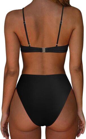 SUUKSESS Women High Waisted String Bikini Sets Sexy Two Piece Cutout Swimsuits in Saudi Arabia