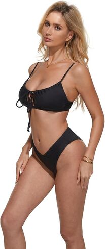 SUUKSESS Women High Waisted String Bikini Sets Sexy Two Piece Cutout Swimsuits in Saudi Arabia