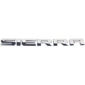 1PC Chrome Sierra Nameplate Alloy Letter Emblem Badge Glossy for Sierra, 2500Hd 3500Hd 2007 to 2019