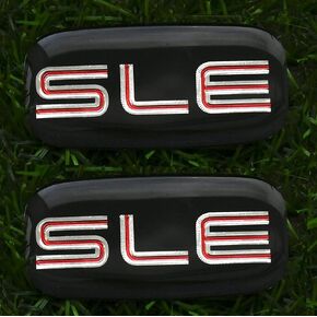 2Pcs SLE Cab Emblems 3D Badge Logo Nameplate Sticker Roof Pillar Replacement for SLE 15036134 Pickup Truck SUV (Chrome)