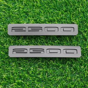 Front Bumper Fascia Emblem Badge 3D Nameplate Logo Replacement for 2024 UP 2500" 86578370 86578372 2Pc (Matte Black)