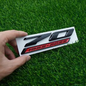 Front Door Badge 3D Nameplate Emblem Replacement for 2020-2024 70th Anniversary Edition 1Pc (Chrome Black) in Kuwait