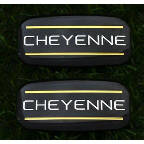 2pcs Side Roof Pillar Cab Emblem Badge 3D Nameplate Replacement for 88-07 Cheyenne 15036138 (Red)