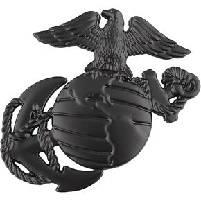US Marine Corps Truck Emblem Hawk Funny Car Badge for EGA Sticker Auto Motorcycles Exterior Accessories (Black)