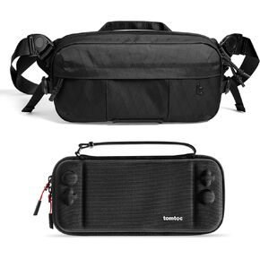 tomtoc 5.5L X-Pac Sling Bag & Slim Carrying Case for Nintendo Switch
