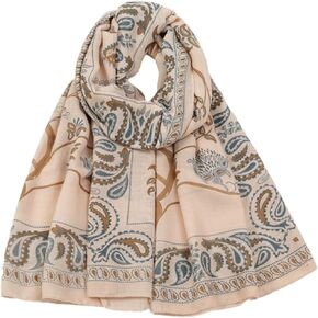 Women'S Geometric Animal Printed Scarf With Cotton And Linen Texture Shawl