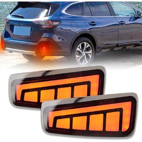 مصابيح خلفية LED الخلفية LED Light Light Light Fog Collable المتوافقة مع Subaru Outback 2015-2020 استبدال مصباح إشارة الدوران المتسلسل Subaru Stock Service (المدخن) (المدخن)