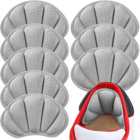 Back of Heel Cushion Pads, Adhesive Heel Grips Inserts for Boots, Loose Shoes Too Big, Reusable Heel Guards Liners for Women Men, Improve Shoe Fit,8PCS-Black