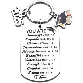 Senior 2025 Graduation Gifts for Her Him, Class of 2025 Graduation Keychain, Senior Year 2025 High School College Graduation Gifts, Senior 2025 Christmas Gifts Stocking Stuffers for Girls Boys Teens