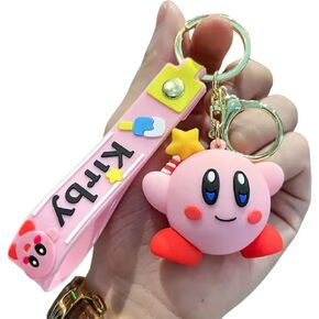 سلاسل مفاتيح Kirby لطيفة للفتيان ، إكسسوارات مفاتيح مفاتيح قلادة بارد ، حقيبة ظهر Kawaii Key Ring Pass ، سحر سيارة سلسلة مفاتيح (أ)