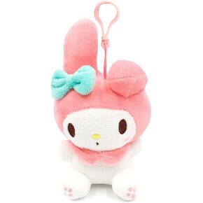 Hellokittyfriends Hello Kitty Friends Plush Bag Clip Clike -key -chice backer Hanger 1PC (My Melody / Kuromi / Cinnamoroll / Pompompurin) (لحنتي) ، مقاس واحد