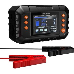 WAVLINK Smart Battery Charger, 20-Amp, Car Battery Charger with LCD Display, for 6V/12V/24V Lead-Acid/Lithium/LiFePO4 Batteries, Trickle Battery Maintainer and Desulfurizer for Car, Boat, Motorcycles