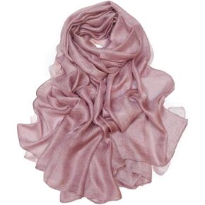 Bettli Womens Extra Large Scarf Shawl Wraps Pashminas Solid Soft Silky for Bridal Evening Wedding Party (pink)