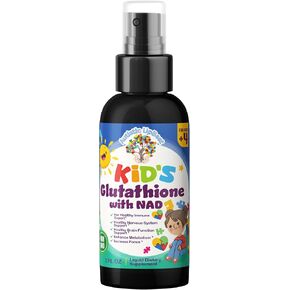 Autistic UpBeat: Kid's Glutathione with NAD Spray – 60 Servings, Antioxidant, Immune Support, Energy Booster, Cellular Health, Detoxification, Brain Function & Cognitive Support, Easy-to-Use