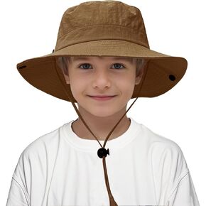 Jastore Waterproof Quick Dry Kids Fishing Safari Hat Boys Sun Hat Girls Beach Hat UPF 50+ Outdoor Bucket Hat