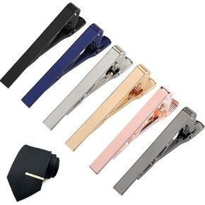 مقاطع ربطة عنق مجموعة للرجال: 6 PCS Classic Colling Conctie Tie Bar مقاطع قرصة - هدايا لزوج صديقها يوم الأب -