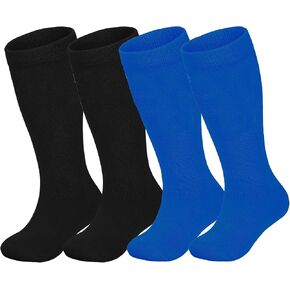 LPMOERA 4 Pairs Toddler Soccer Socks Girls Boys Baseball Softball Sock Football Knee-High Athletic Socks in Kuwait