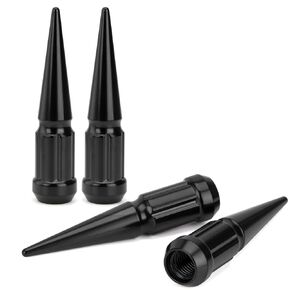 DYNOFIT 12mmx1.5 Wheel Spike Lug Nuts, 20 x M12x1.5 Lug Nut, 3.35 inch Tall Closed End Nuts with 1 Socket Key Compatible with Acura Honda Chevy Hyundai Toyota Lexus Mitsubishi(Chrome)