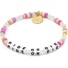 Ride or Die Bracelet, The Original Word Bracelet, Made with Colorful Beads and Plated Brass Hardware, Handcrafted Design & Positive Message, Size XS
