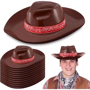 Xtinmee Cowboy Hats Bulk Adult Cowboy Hats Party Pack Western Cowboy Hat Costume Accessories Western Rodeo Party Supplies