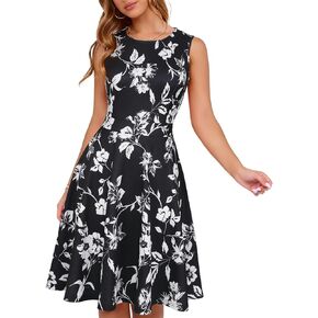 Fit and Flare Cocktail Dress for Women Wedding Guest Business Work Semi Formal A Line Dresses 2025
