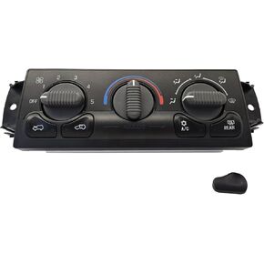 599-218 Front A/C Heater Climate Control Module Panel with Rear Window Defogger Switch Compatible with 1999-2002 Chevy Tahoe Avalanche Suburban Silverado and GMC Yukon Sierra