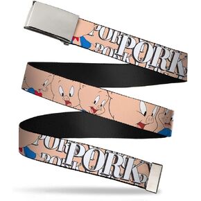 Boys Boys Boys Boys Boys Boorky Pig 1.0 "حزام ، خنزير Porky مع اللون الوردي ، 1.0 عريض-يناسب ما يصل إلى الأطفال بحجم 20 الولايات المتحدة